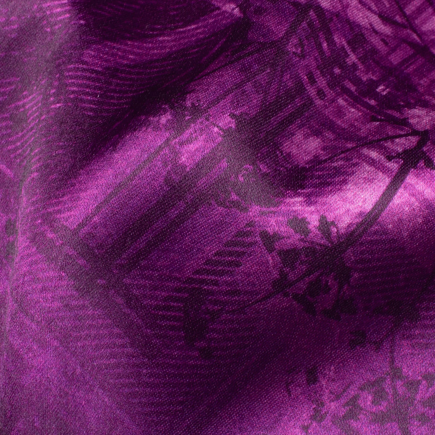 Wine Purple Abstract Pattern Digital Print Japan Satin Fabric