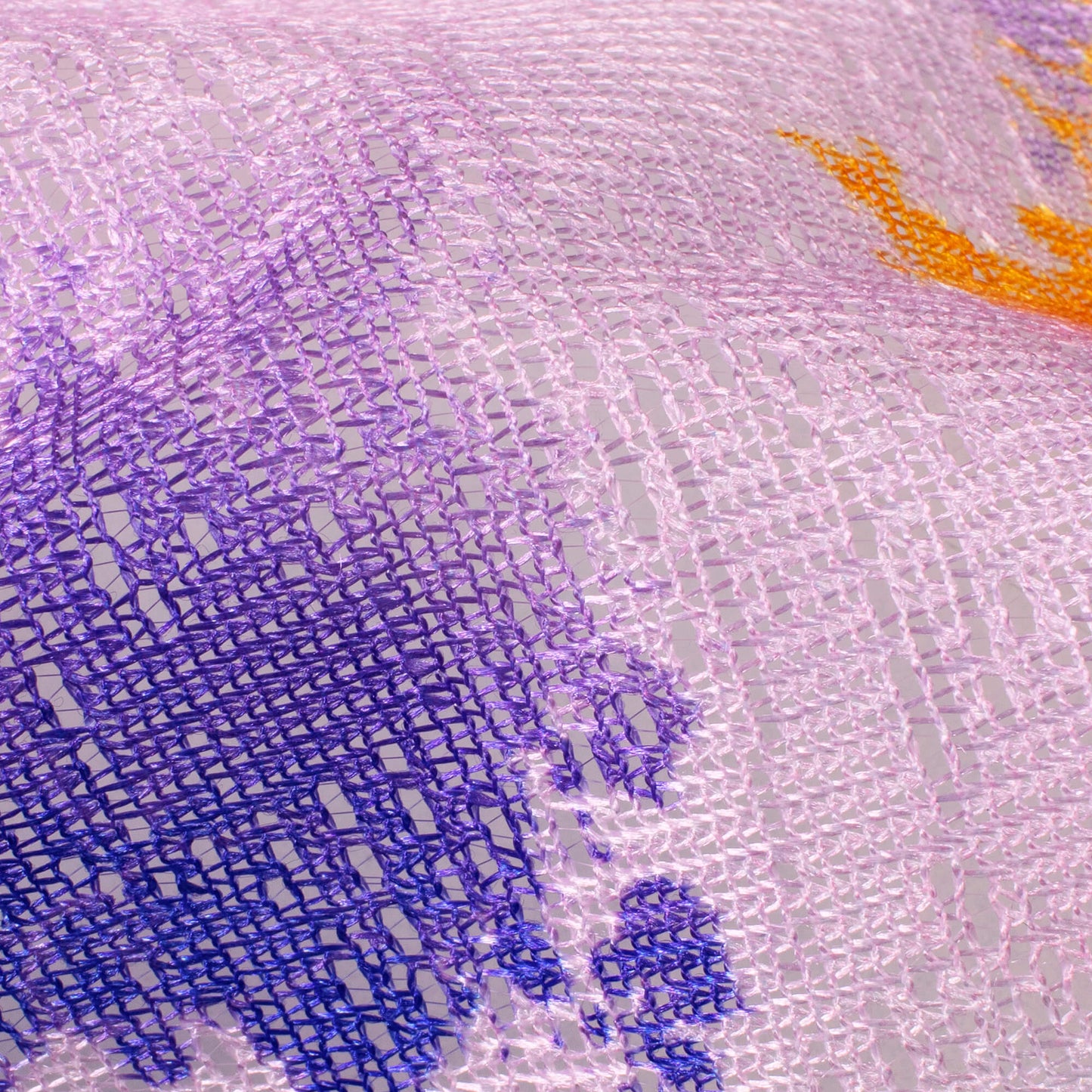 Pink And Blue Tie & Dye Pattern Digital Print Raschel Net Fabric (Width 58 Inches)