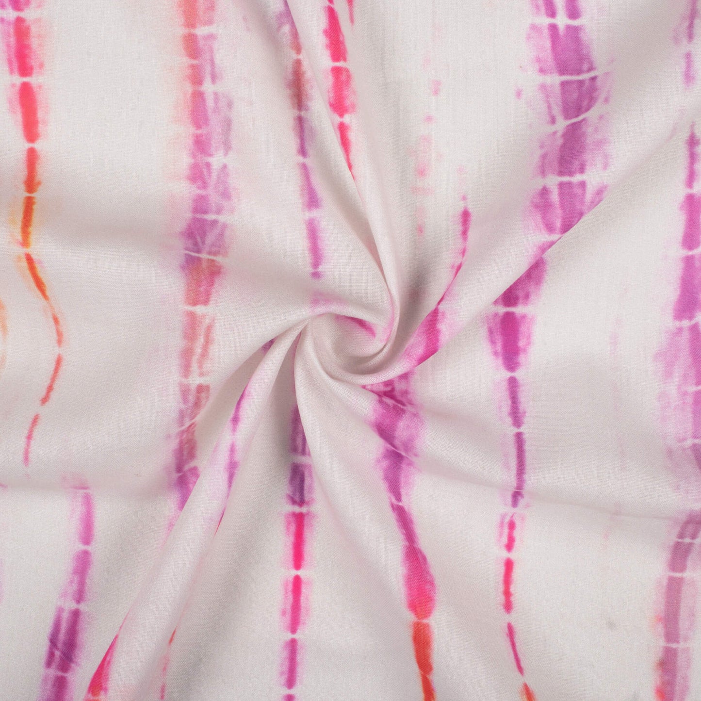 Off White And Purple Shiiborii Pattern Digital Print Poly Cambric Fabric