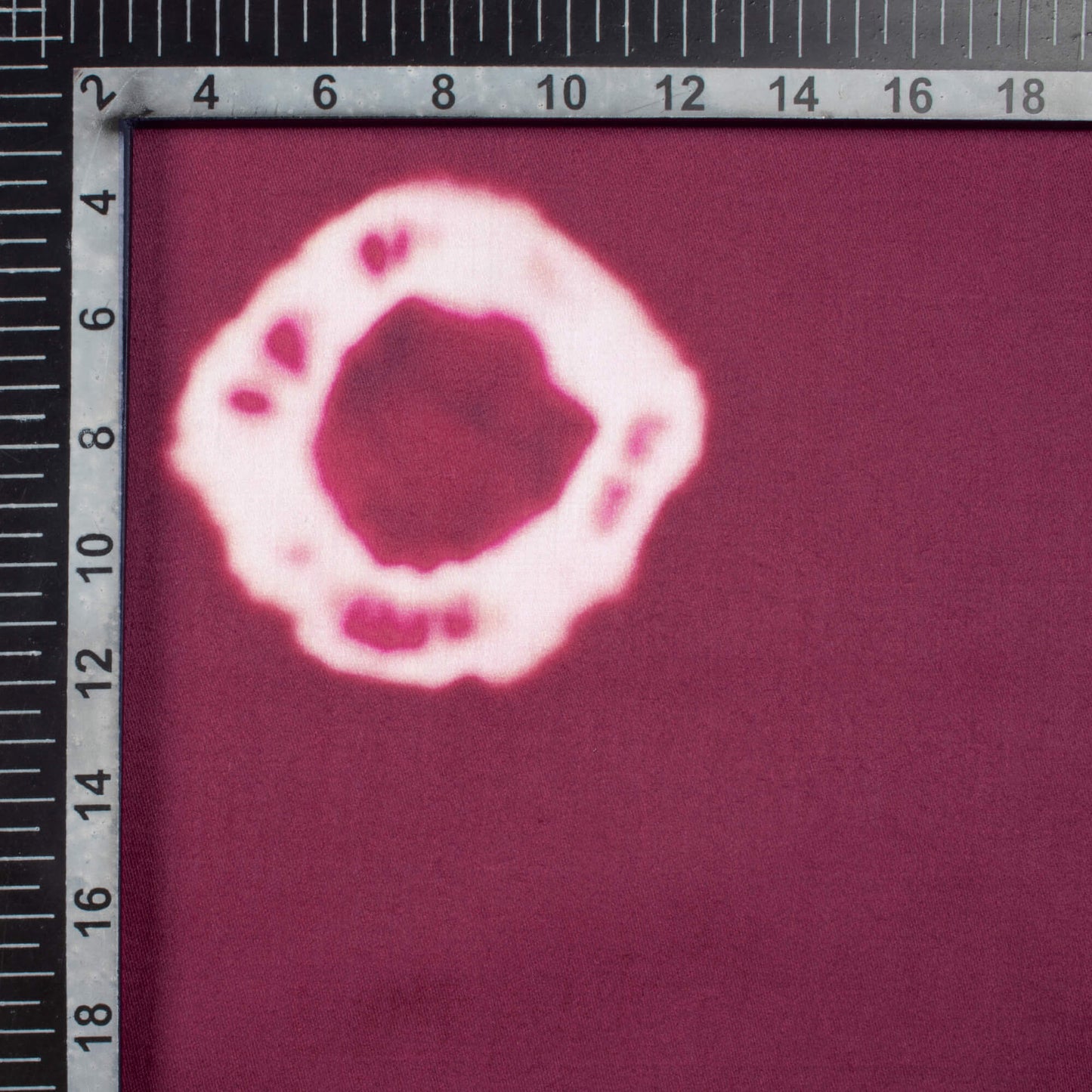Maroon And Off White Shiiborii Pattern Digital Print Poly Glazed Cotton Fabric