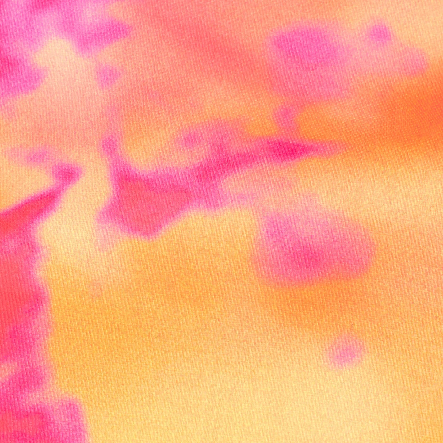Hot Pink And Laguna Yellow Tye And Dye Pattern Digital Print Poly Glazed Cotton Fabric