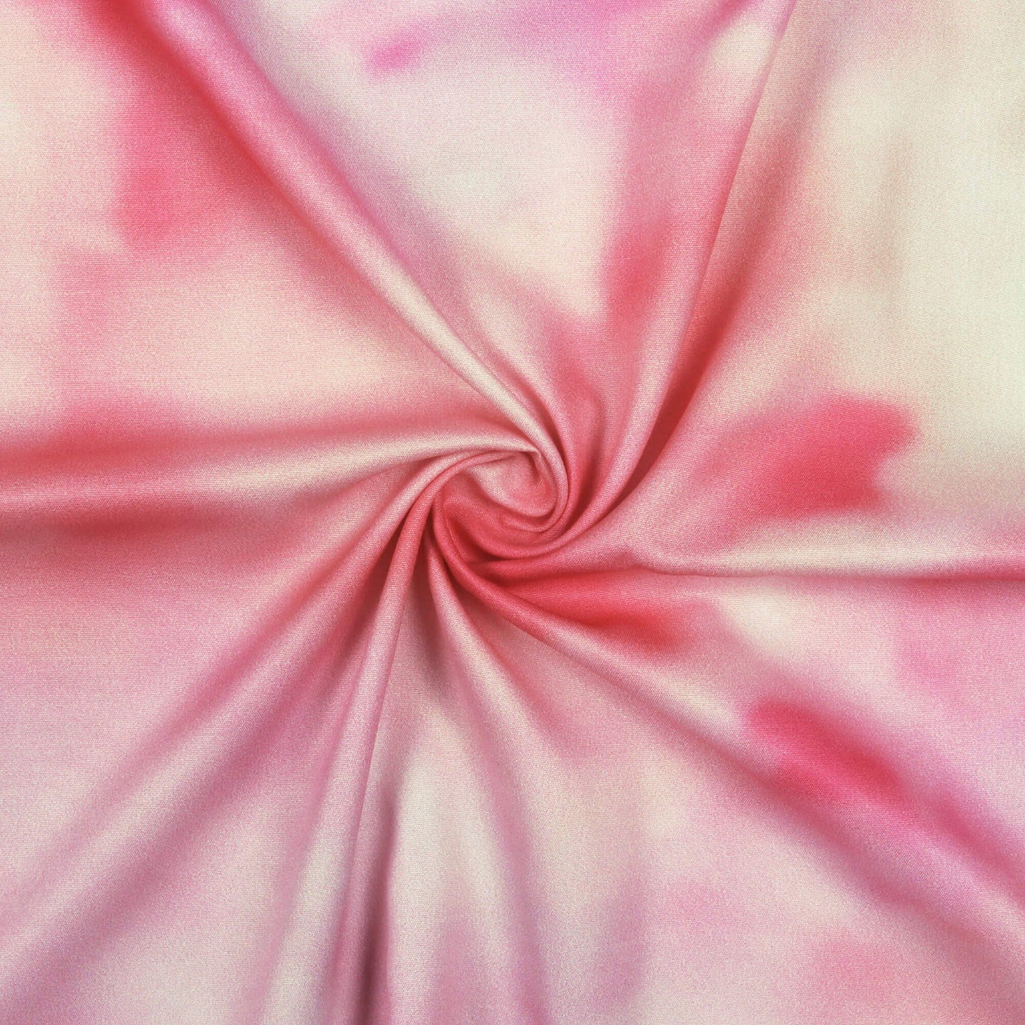 Pink And Green Tye And Dye Pattern Digital Print Poly Micro Crepe Fabric