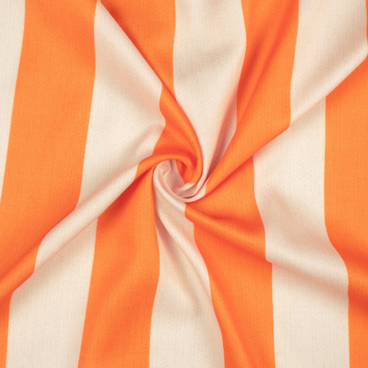 Tiger Orange And Cream Stripes Pattern Digital Print Poly Micro Crepe Fabric
