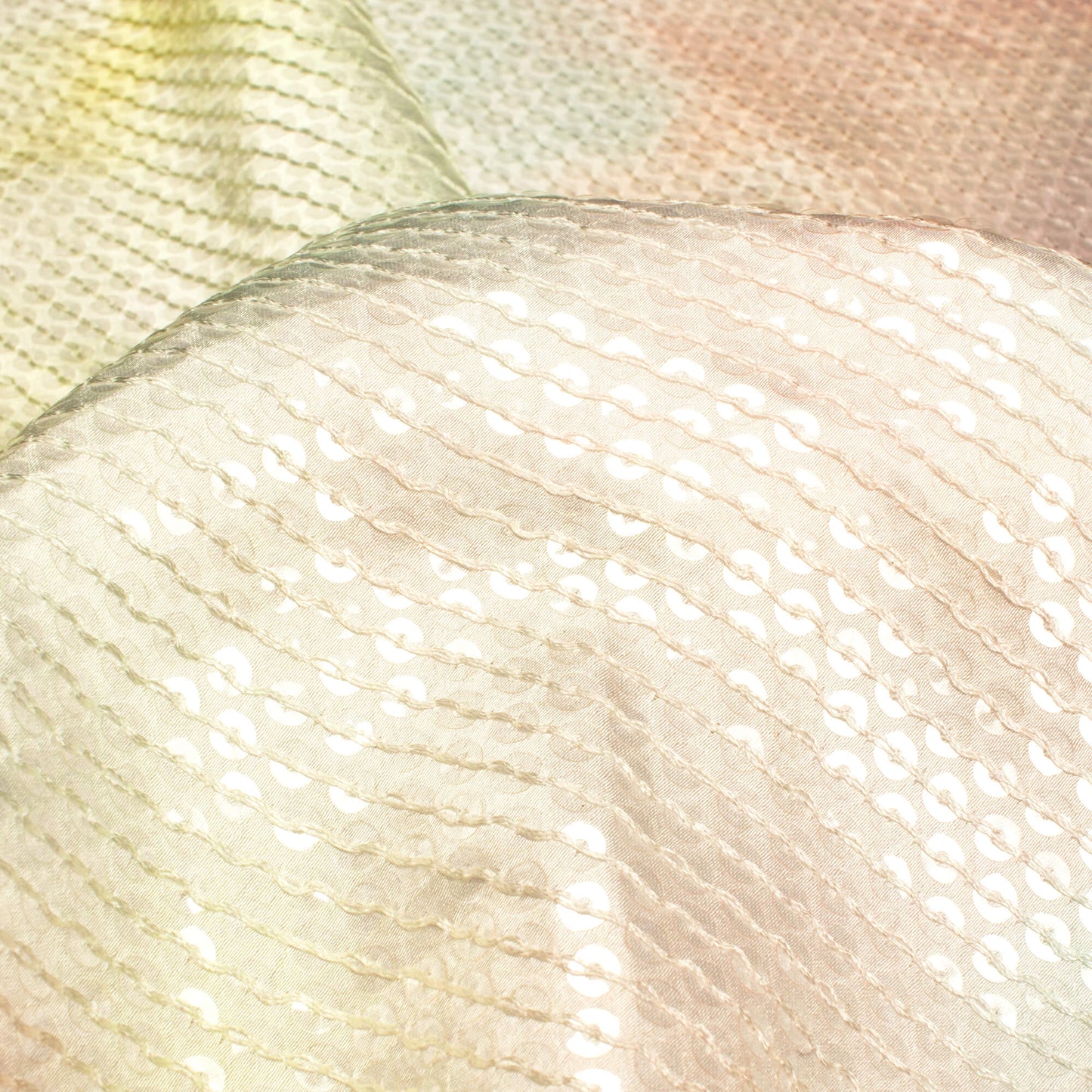 Multi-Color Tie & Dye Pattern All Over Premium Water Sequins Digital Print Japan Satin Fabric