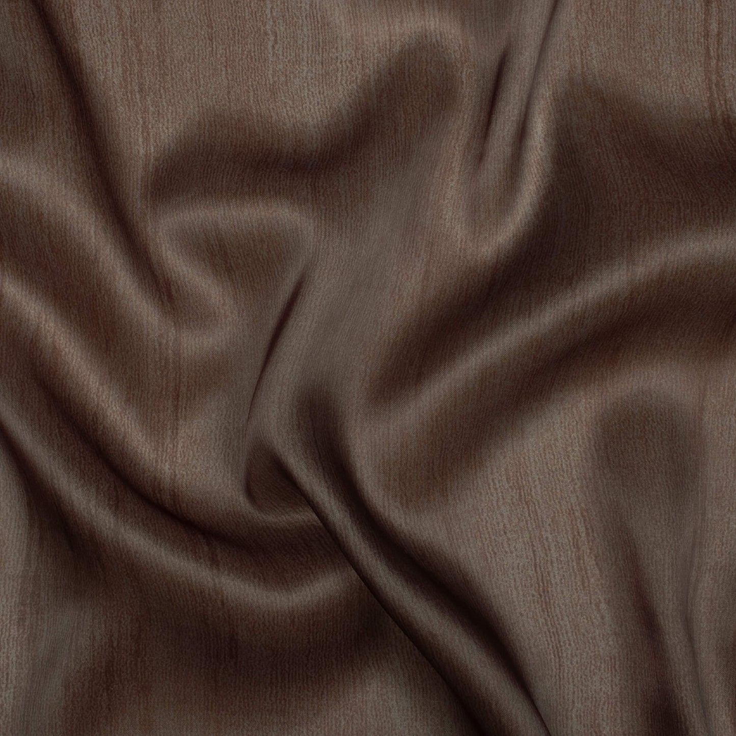Mocha Brown Texture Pattern Digital Print Organza Satin Fabric
