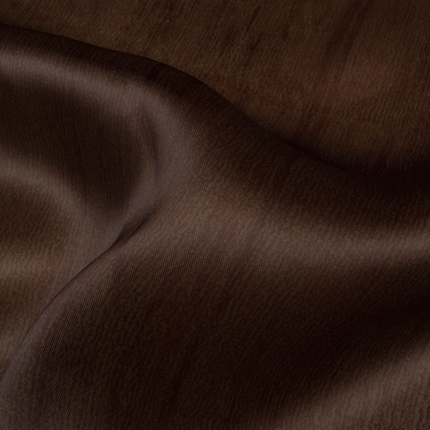 Hickory Brown Texture Pattern Digital Print Organza Satin Fabric