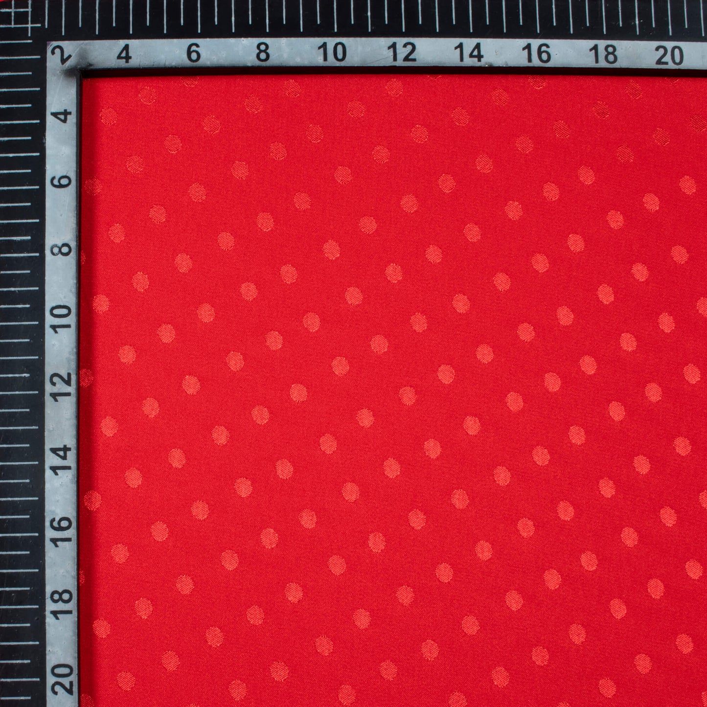 Chilli Red Plain Jacquard Booti Japan Satin Reversible Fabric (Width 58 Inches)