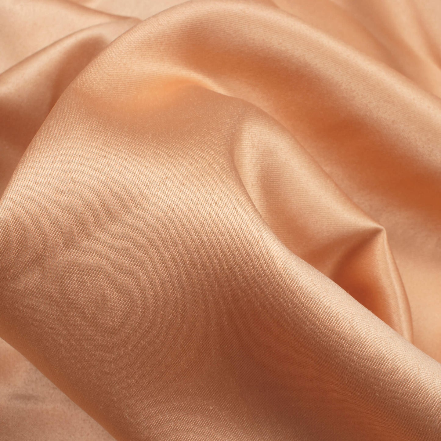 Lion Brown Plain Charmeuse Satin Fabric (Width 58 Inches)