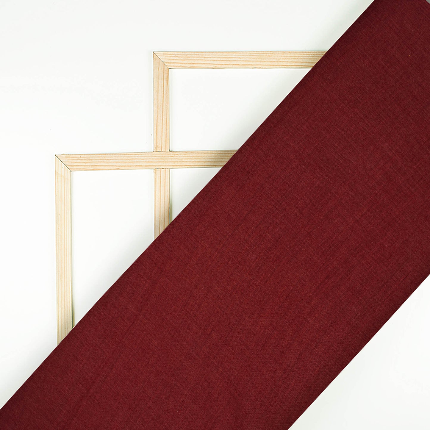 Maroon Plain Poly Muslin Fabric