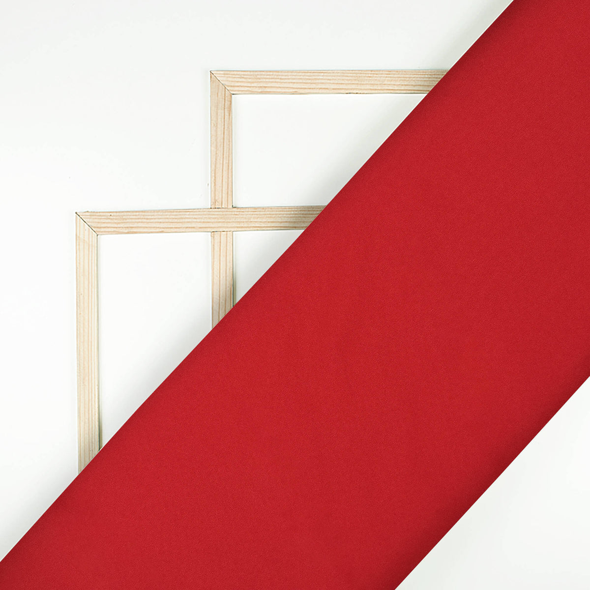 Chilli Red Plain Lining Butter Crepe Fabric
