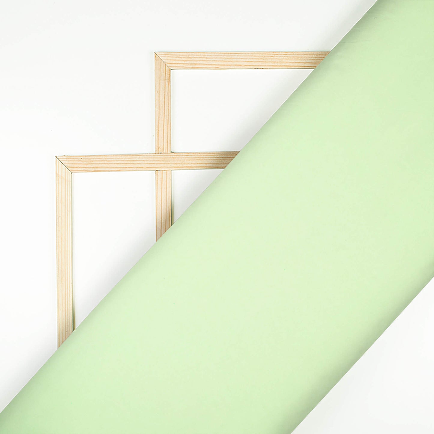 Tea Green Plain Butter Crepe Fabric