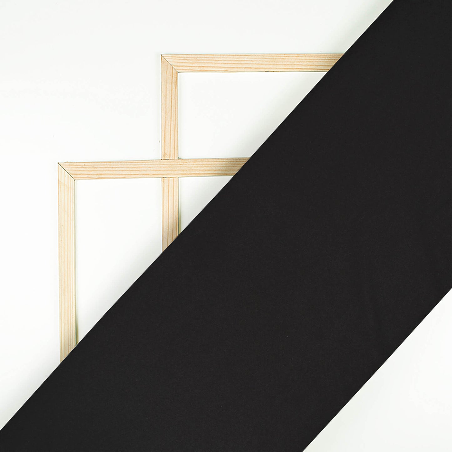 Black Plain Lining Butter Crepe Fabric