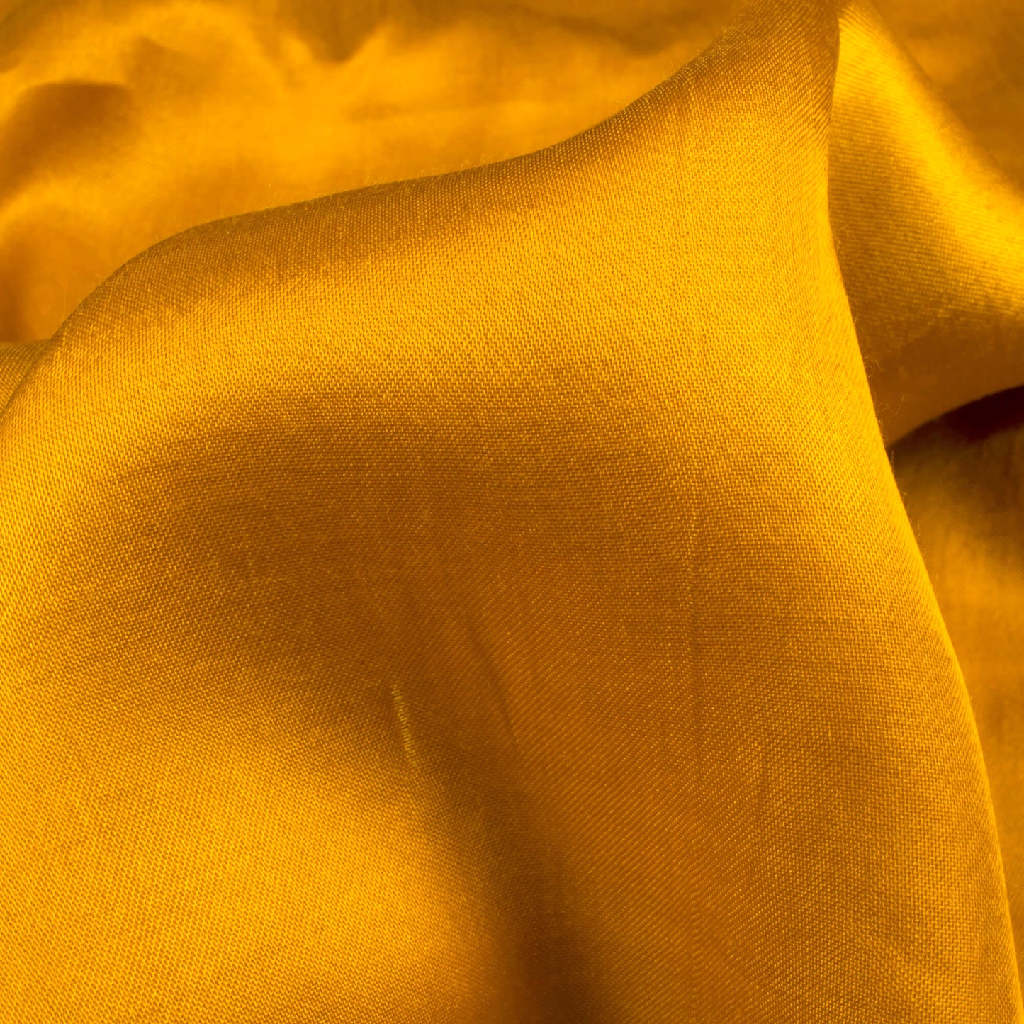 Gold Yellow Plain Viscose Gaji Silk Fabric