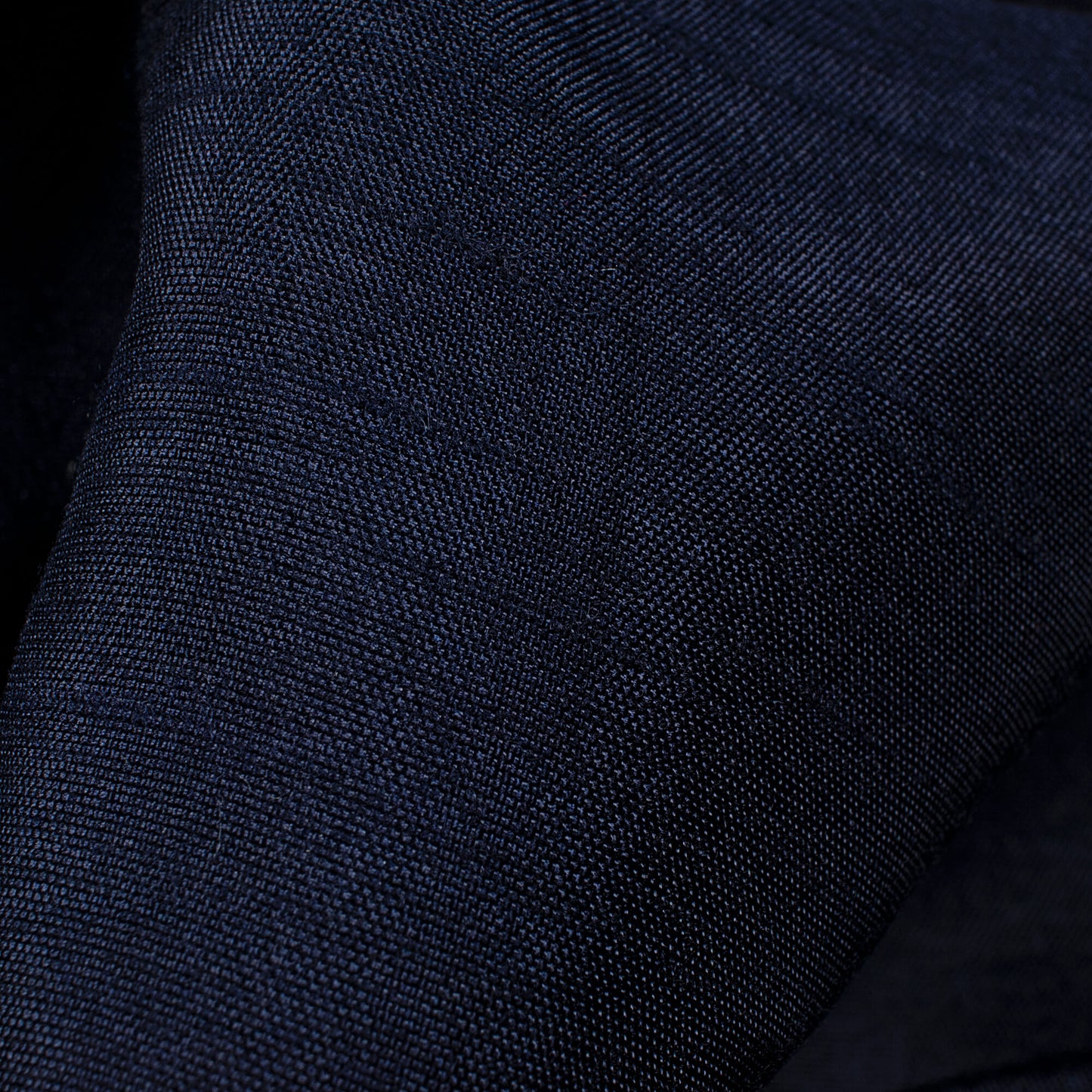 Navy Blue Plain Bemberg Raw Silk Fabric