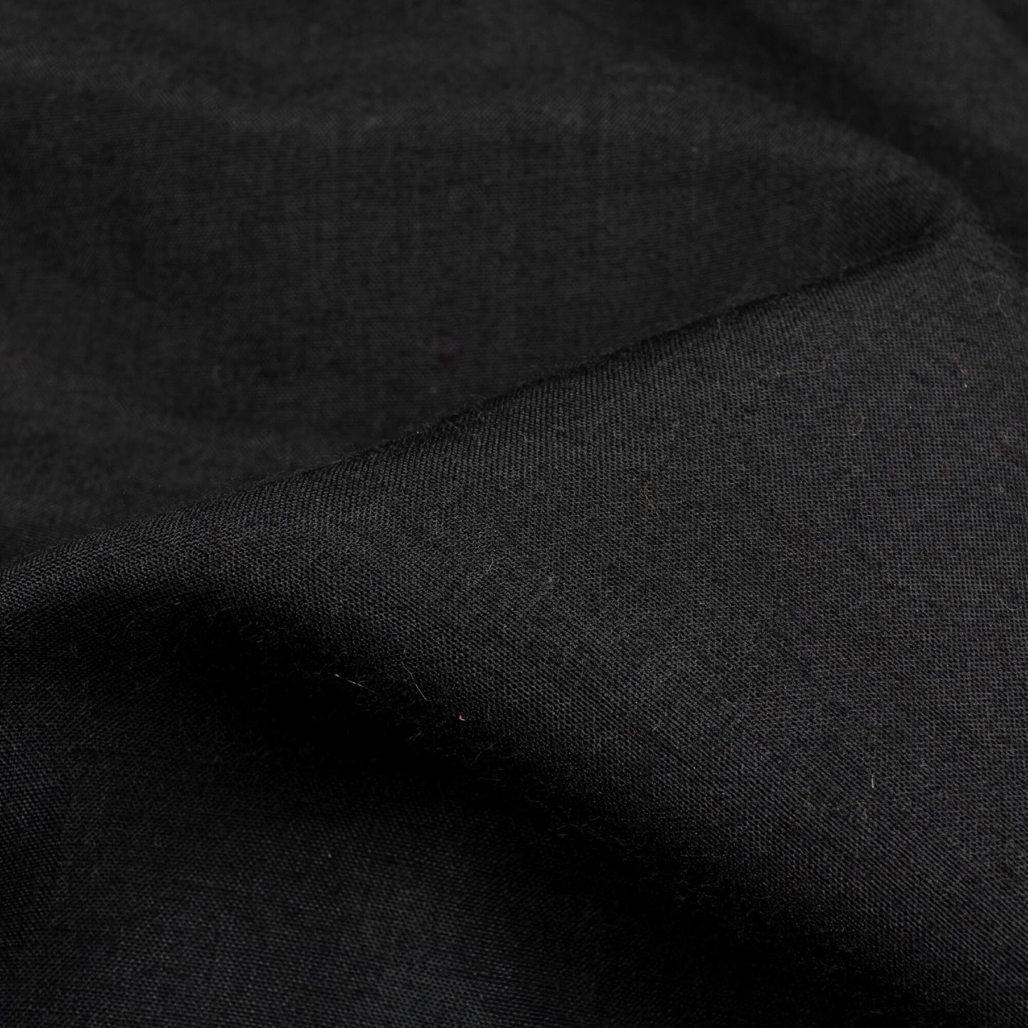 Black Plain Poly Muslin Fabric