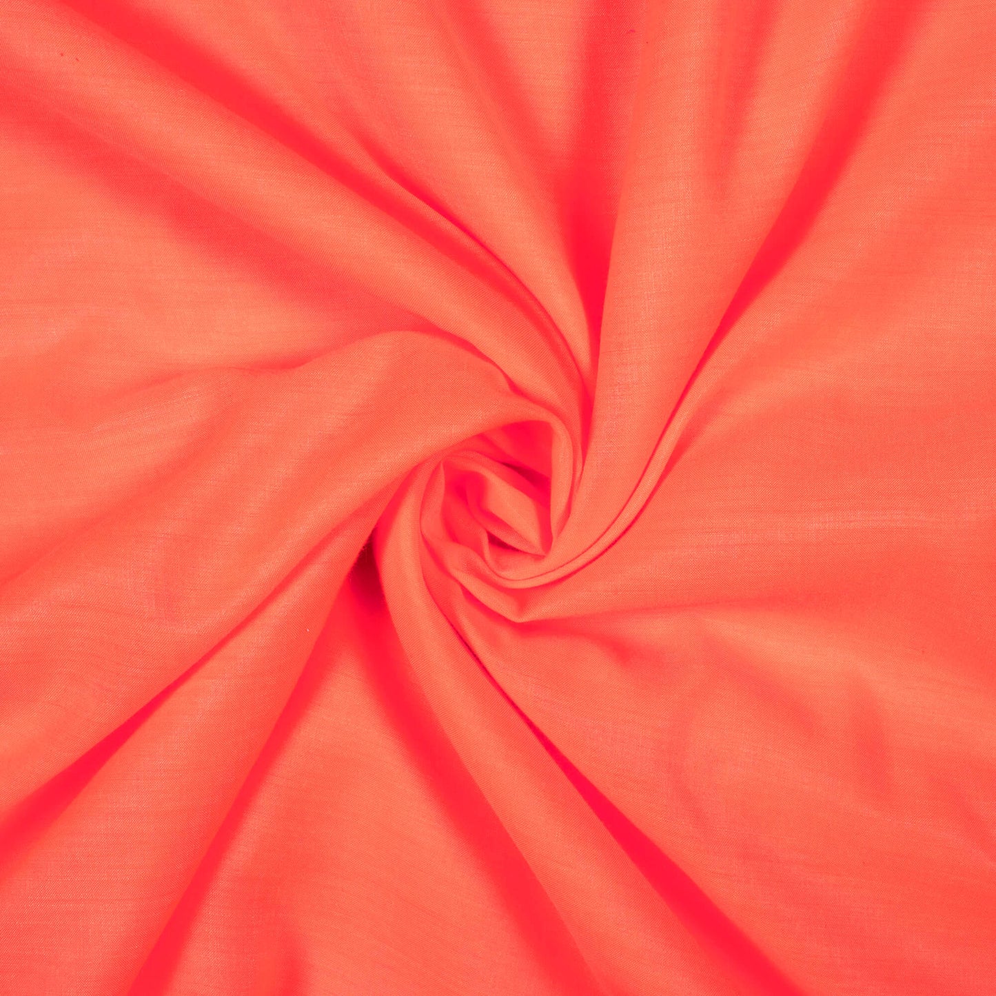 Fluorescent Orange Plain Neon Poly Muslin Fabric