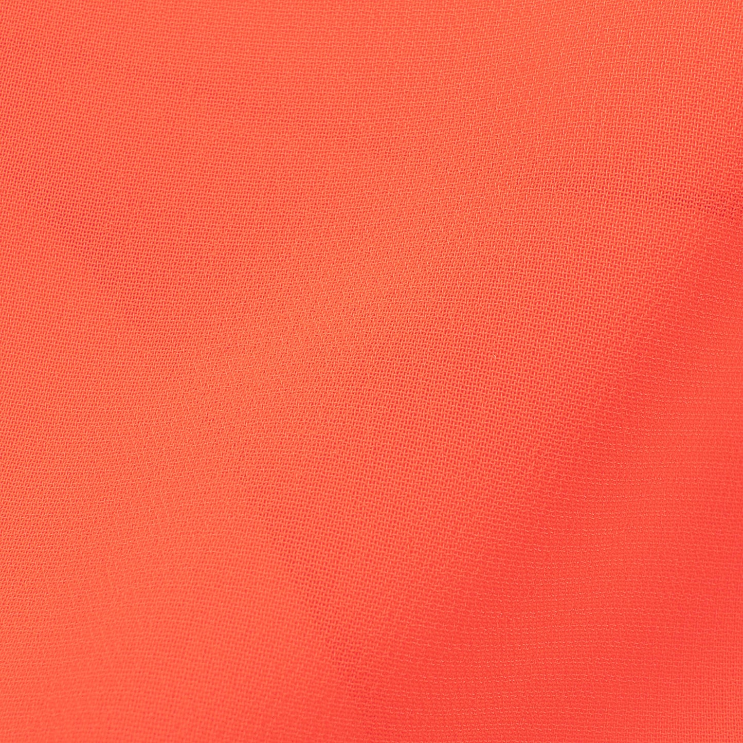 Fluorescent Orange Plain Neon Georgette Fabric