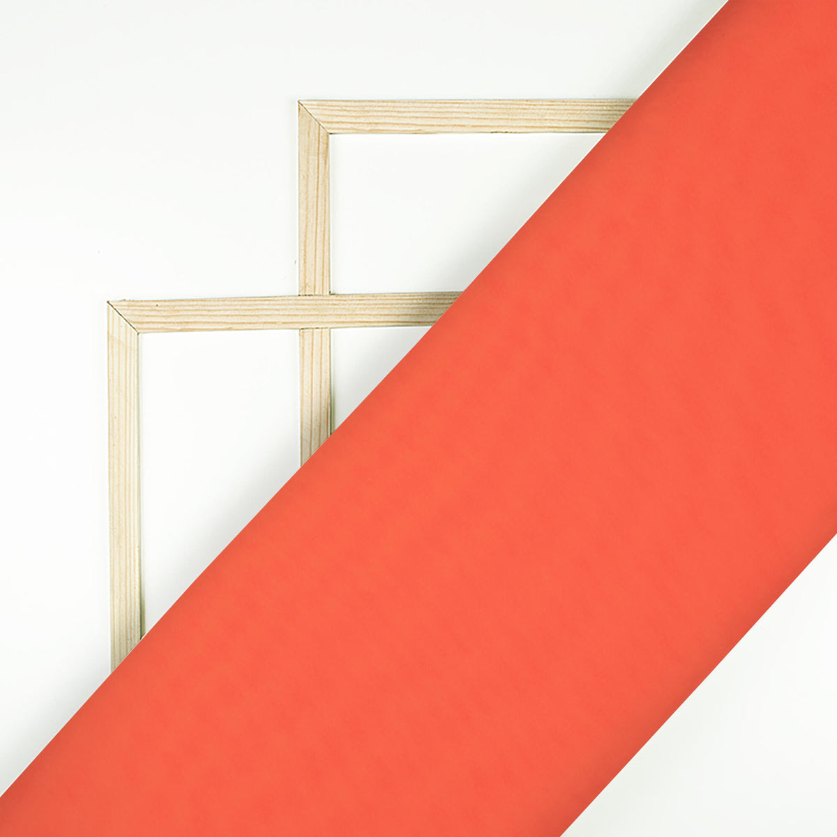Fluorescent Orange Plain Neon Georgette Fabric