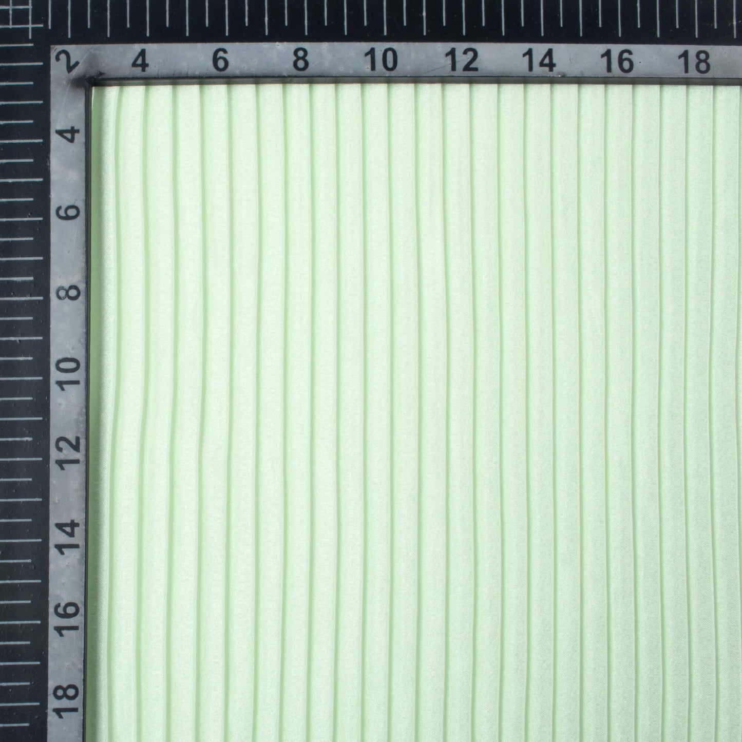 Tea Green Plain Japan Satin Pleated Fabric