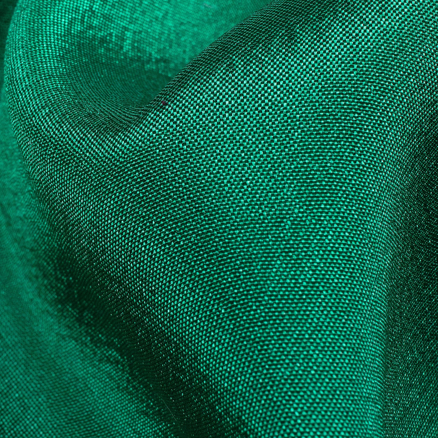 Sacramento Green Plain Crepe Silk Fabric