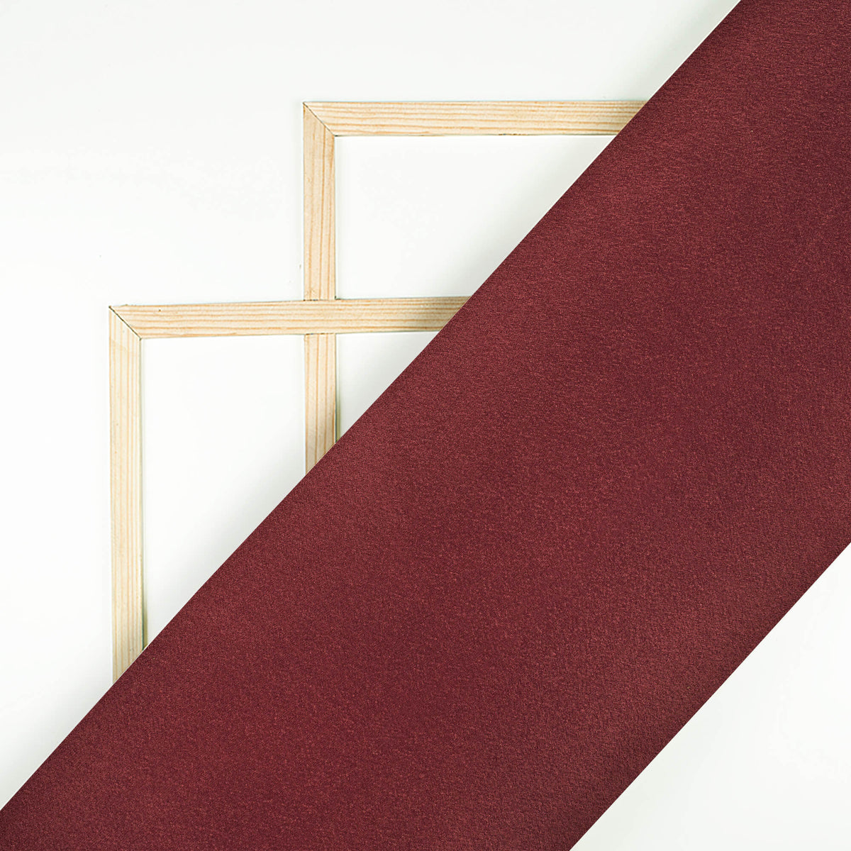 Maroon Plain Crepe Silk Fabric