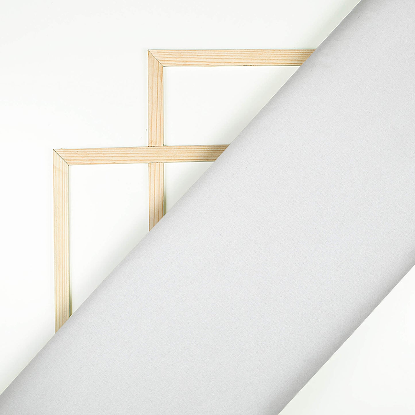 White Plain Moss Crepe Fabric