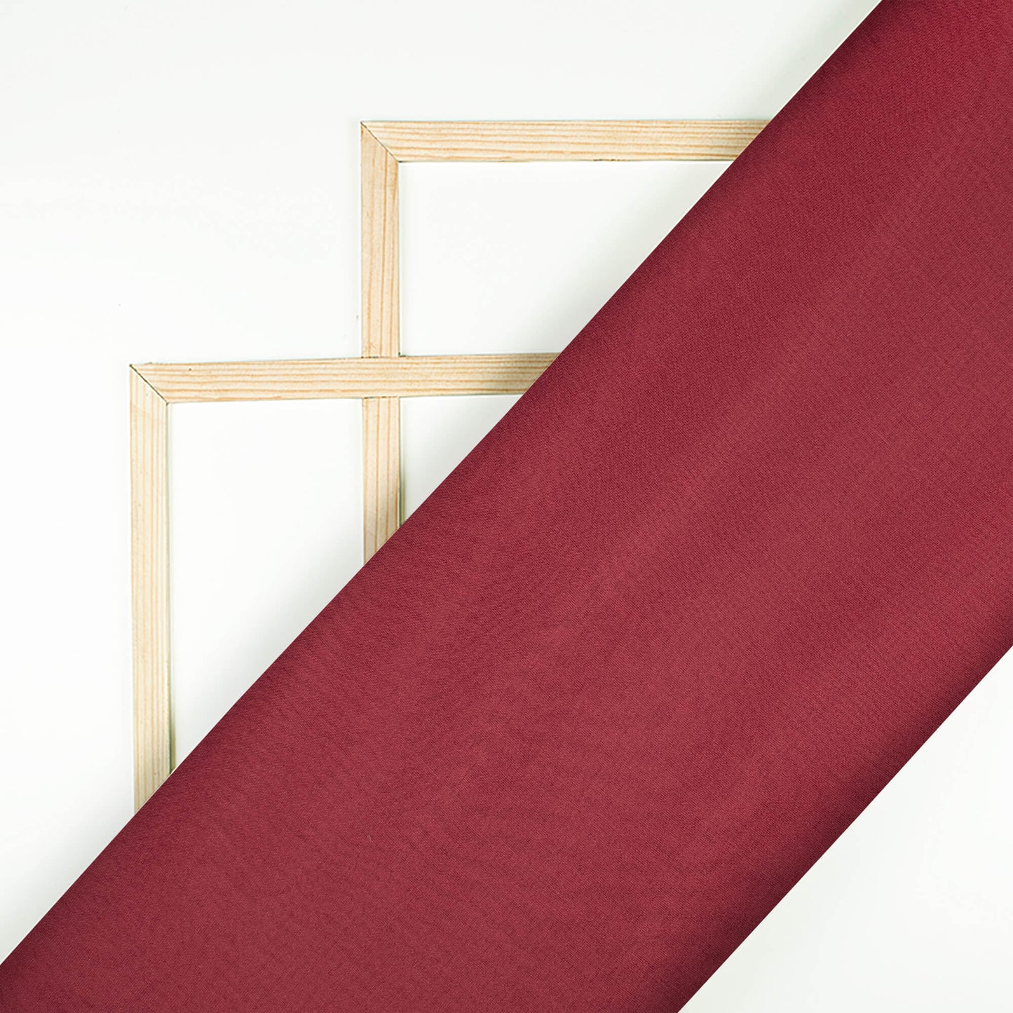 Maroon Plain Organza Fabric