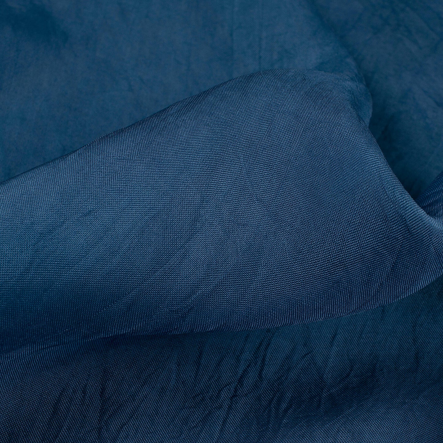 Prussian Blue Plain Viscose Paper Silk Fabric
