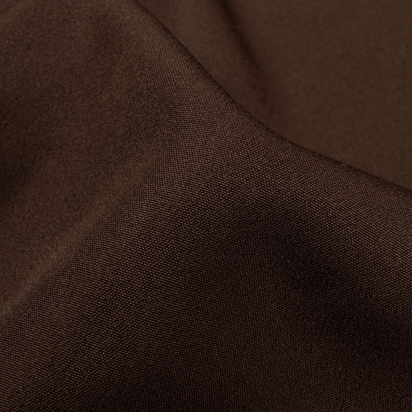 Dark Brown Plain Butter Crepe Fabric