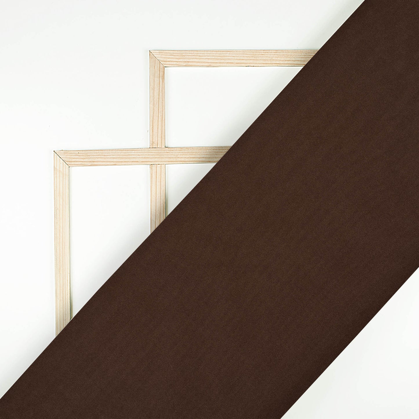 Dark Brown Plain Butter Crepe Fabric