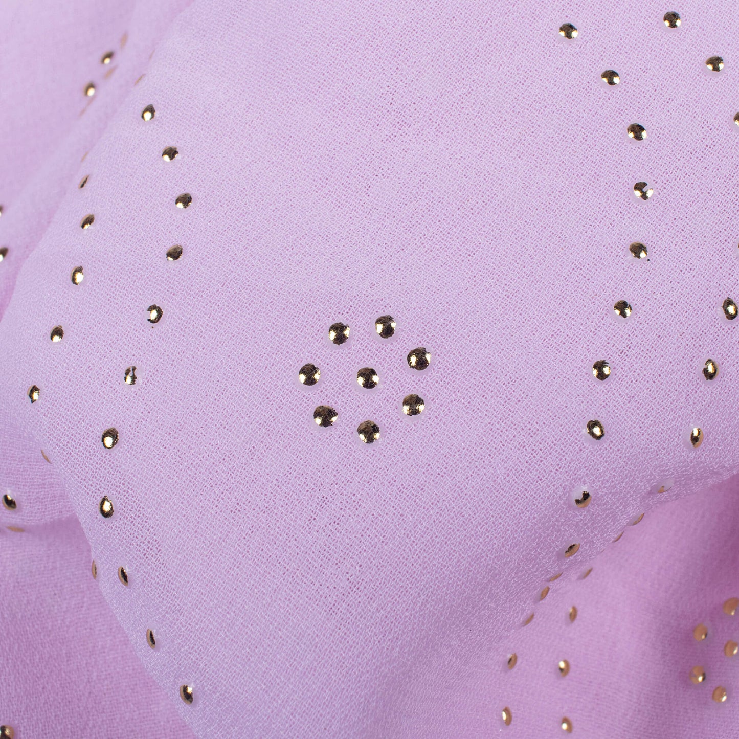 Lace Pink Leheriya Golden Dew Drops Georgette Fabric