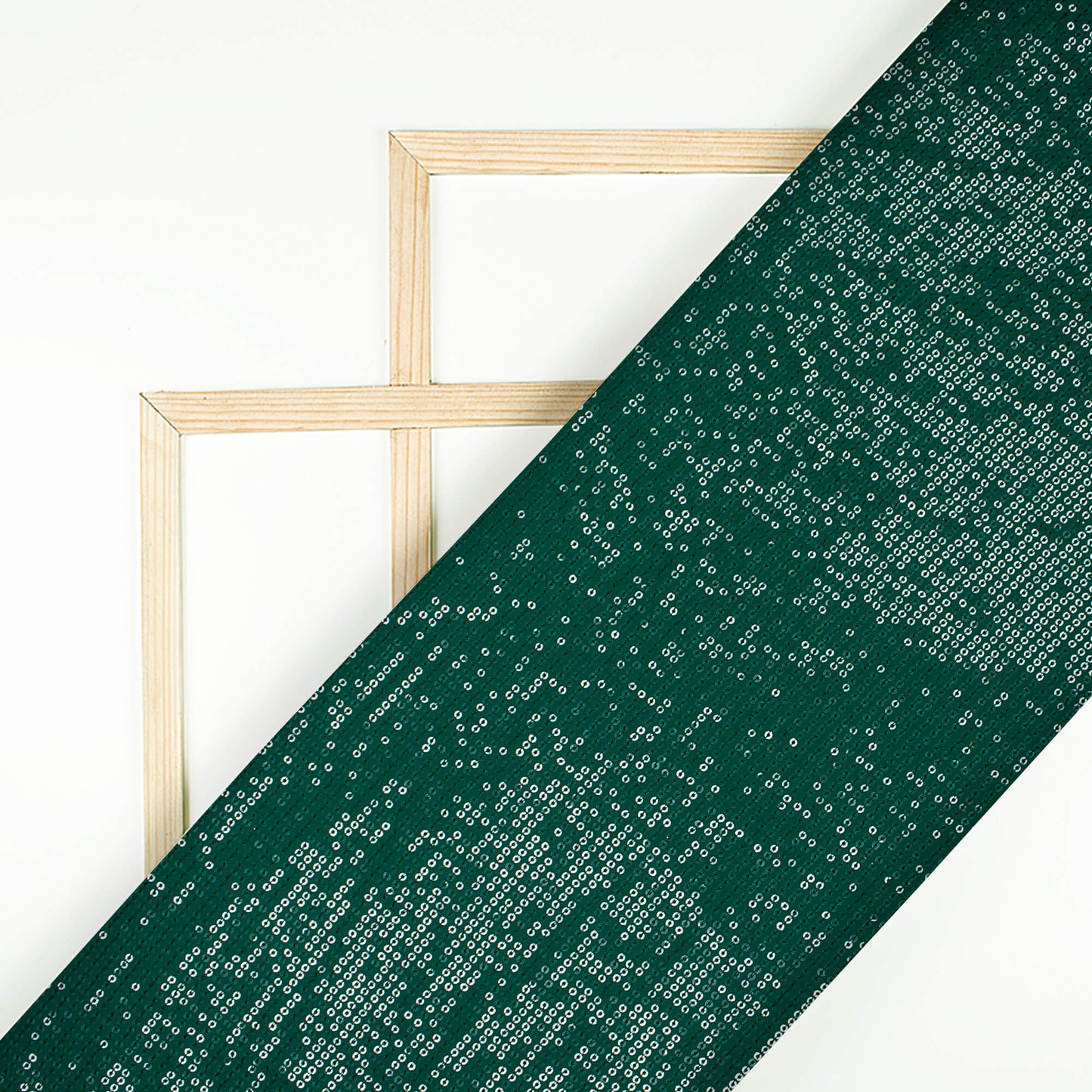 Sacramento Green All Over Premium Water Sequins Georgette Fabric