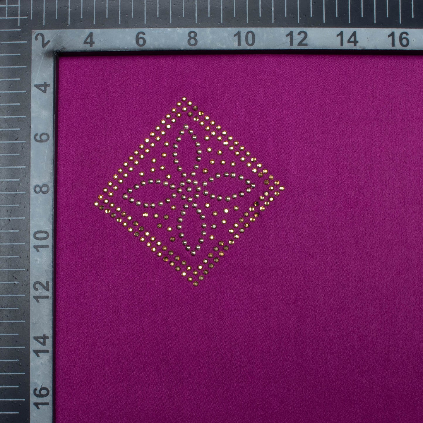 Wine Purple Traditional Premium Swarovski Hand Work Japan Satin Fabric