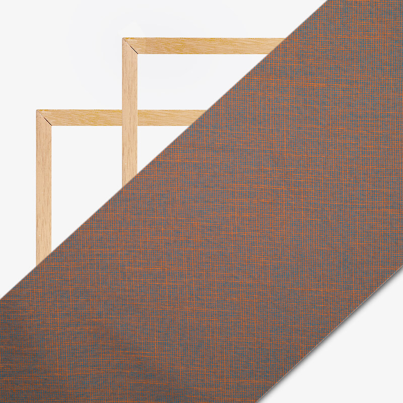 Royal Blue And Orange Chambray Rayon Slub Fabric - Fabcurate
