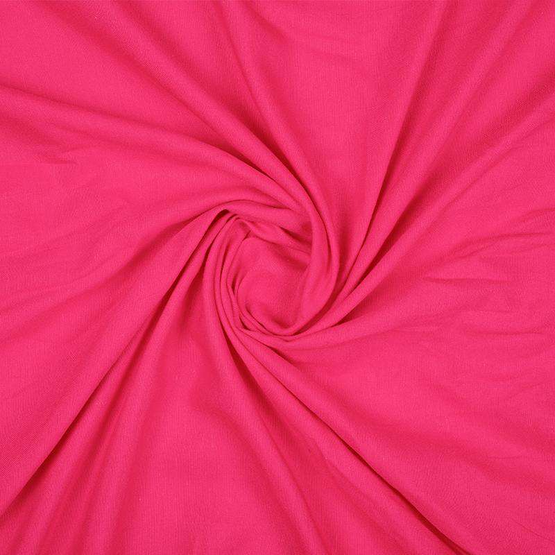 Fuchsia Pink Plain Viscose Linen By Rayon Fabric - Fabcurate