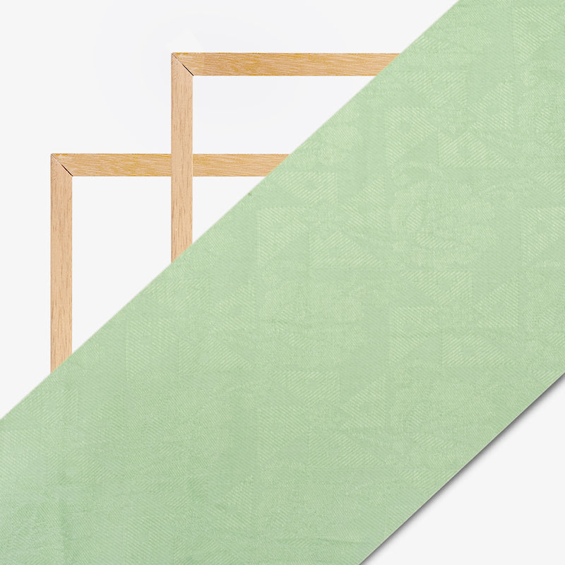Tea Green Floral Pattern Rayon Jacquard Fabric - Fabcurate