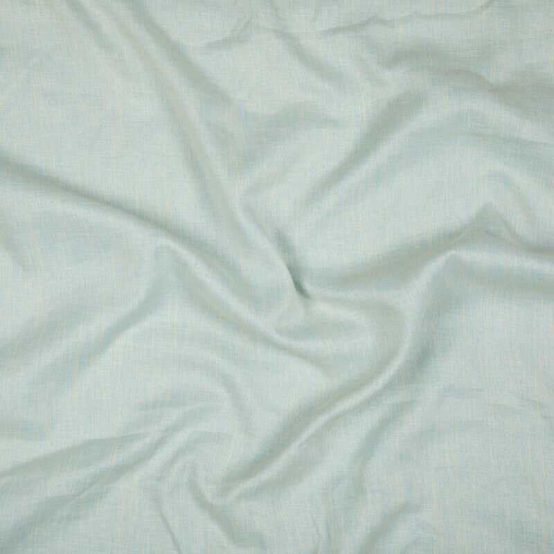 Sky Blue And Beige Dual Tone Plain Premium Rayon Slub Fabric (Width 58 Inches) - Fabcurate