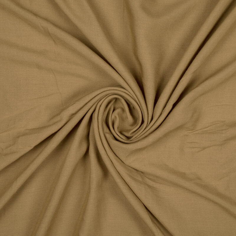 Ochre Green Plain Modal Rayon Fabric - Fabcurate