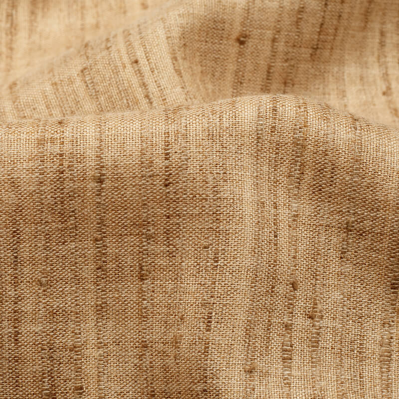 Ivory Cream Plain Textured Blend Viscose Fabric - Fabcurate