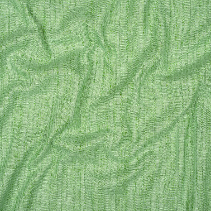 Light Green Plain Textured Blend Viscose Fabric - Fabcurate