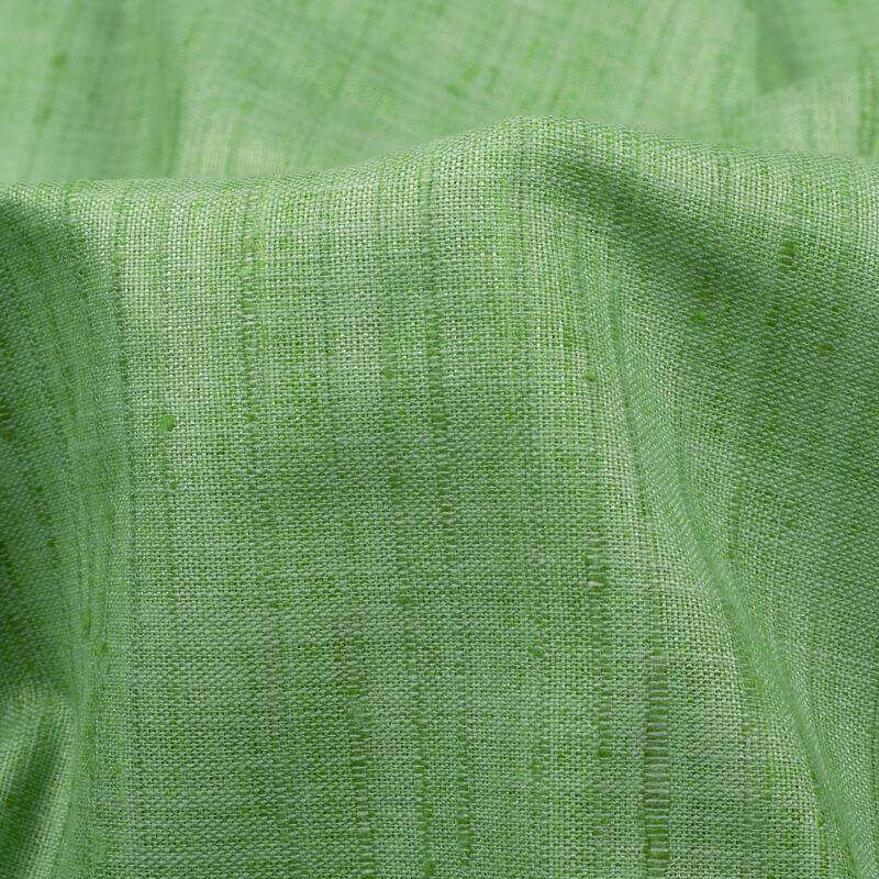 Light Green Plain Textured Blend Viscose Fabric - Fabcurate