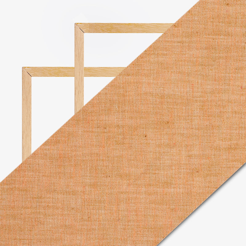 Orange Plain Cotton By linen Fabric (Width 58 Inches) - Fabcurate