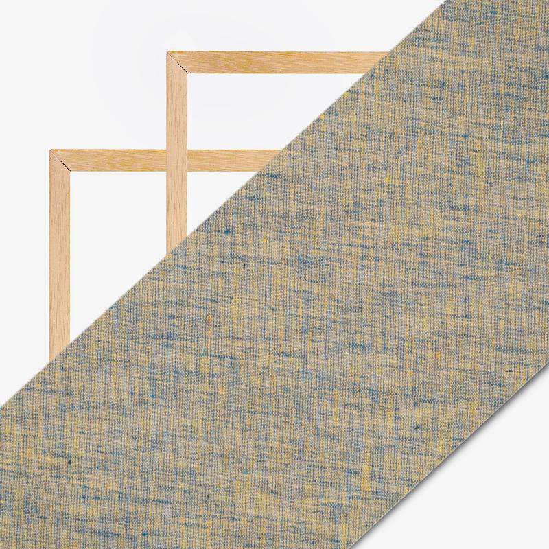 Beige And Baby Blue Plain Cotton By linen Fabric (Width 58 Inches) - Fabcurate