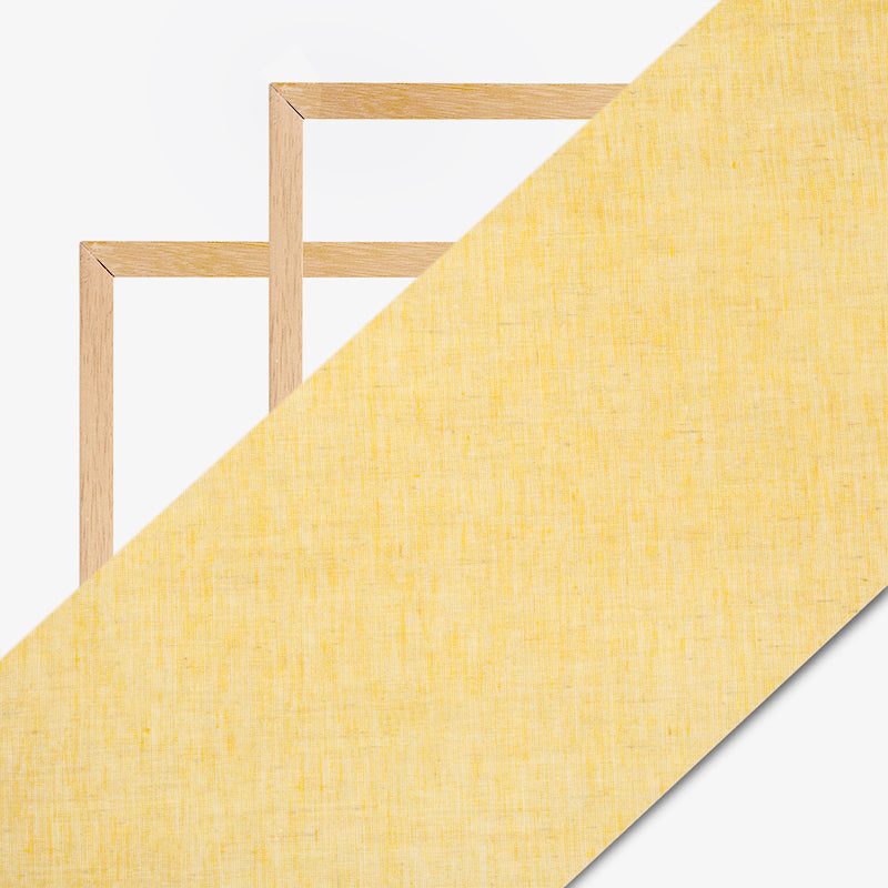 Pale Daffodil Yellow Plain Cotton By linen Fabric (Width 58 Inches) - Fabcurate