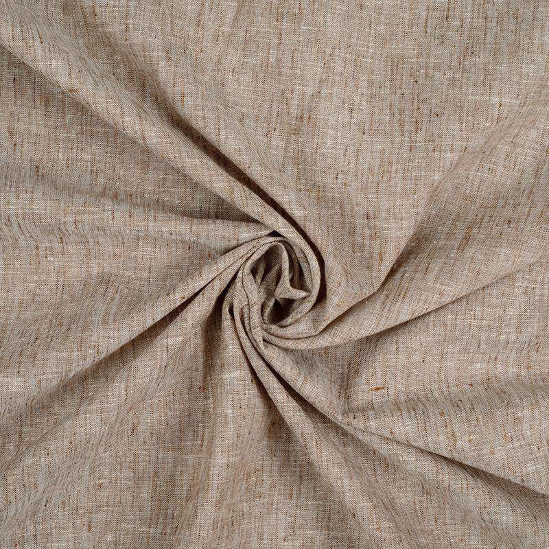 Alabaster Cream Plain Cotton By linen Fabric (Width 58 Inches) - Fabcurate