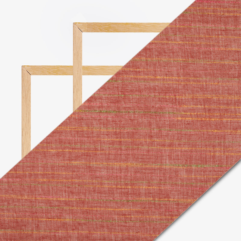 Indian Red Plain Premium Textured Cotton Blend Fabric (Width 56 Inches) - Fabcurate
