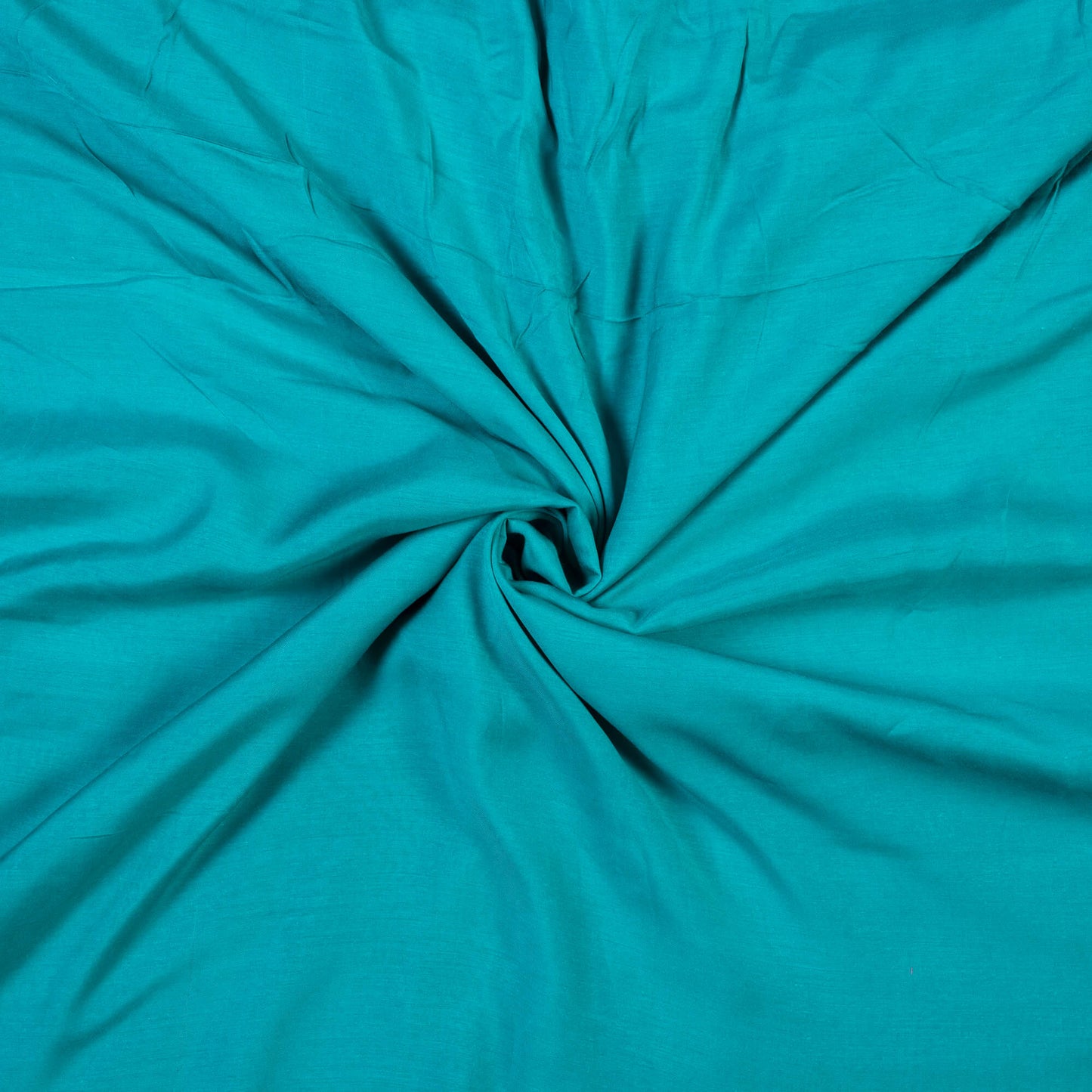 Turquoise Plain Pure Muslin Fabric - Fabcurate