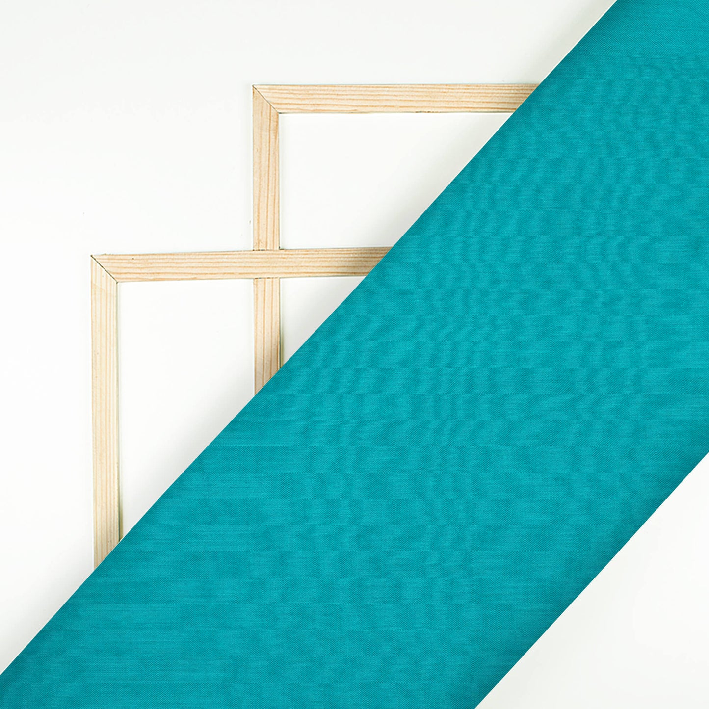 Turquoise Plain Pure Muslin Fabric - Fabcurate