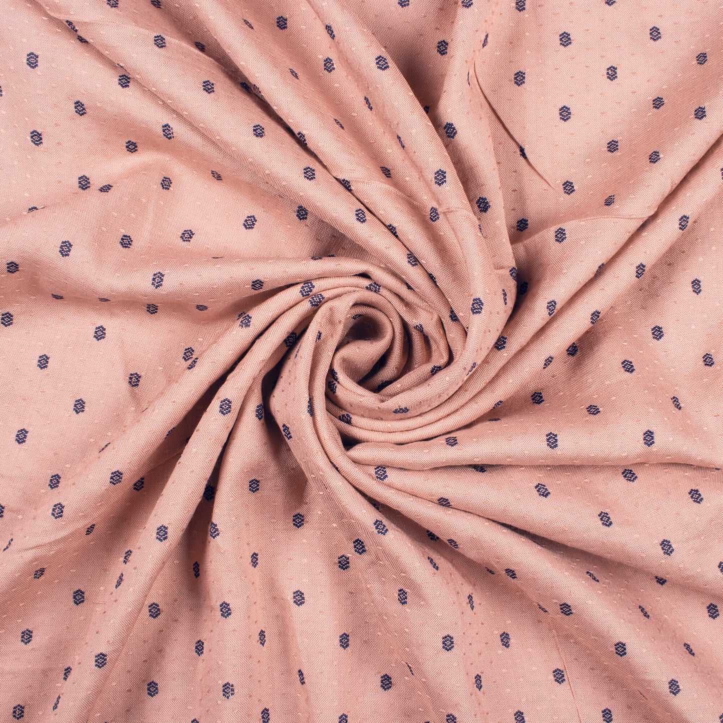 Rosy Brown And Navy Blue Booti Pattern Jacquard Viscose Rayon Fabric