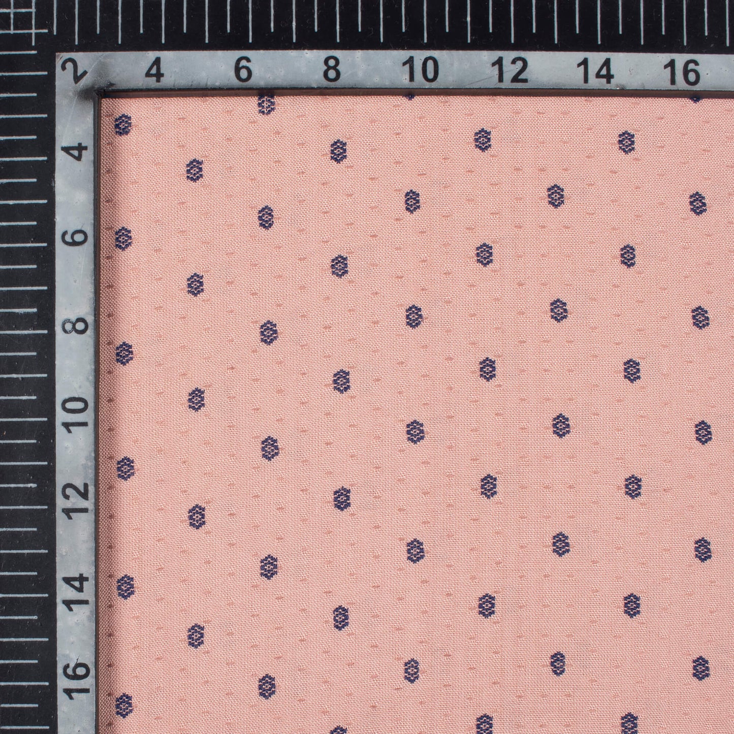 Rosy Brown And Navy Blue Booti Pattern Jacquard Viscose Rayon Fabric